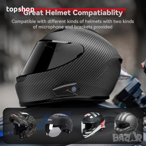 Нов интерком за каска XGP X1 Bluetooth слушалки с V5.3 с гласов асистент, 40 мм високоговорители..., снимка 6 - Аксесоари и консумативи - 51716842