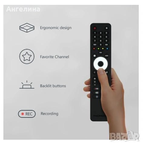  Телевизор, Thomson 32"HD Easy TV; 1366 x 768 (HD), DLED, 60 Hz, DVB-T/T2/C/S/S2,HDMI 3 (1.4), USB 2, снимка 6 - Телевизори - 53282616