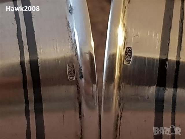 Сребърни сребро с позлата и ниело чифт руски кавказки чашки чаша, снимка 4 - Антикварни и старинни предмети - 39567489