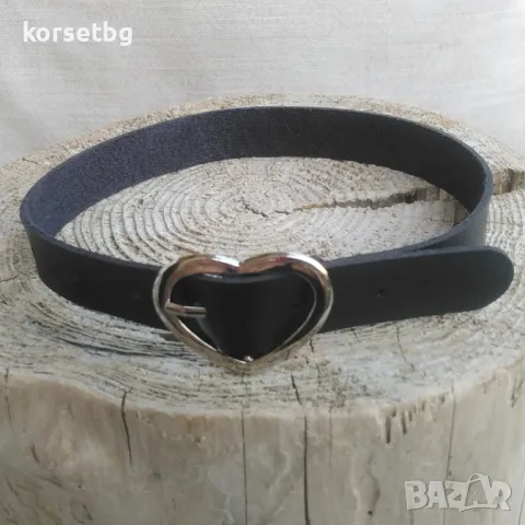 Кожено чокър колие с метална закопчалка сърце 20389, снимка 6 - Колиета, медальони, синджири - 48414818