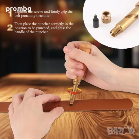 кожарска, сарашка ротационна замба с 6 накрайника, 1,5мм-4мм, снимка 3 - Други инструменти - 26480958