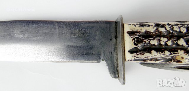 Стар ловен нож "Solingen" / GERMANY, снимка 7 - Ножове - 34580314