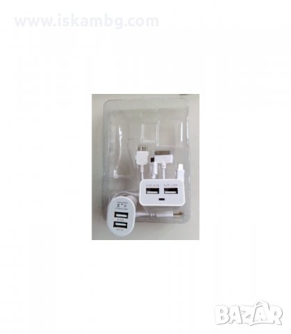 МРЕЖОВО ЗАРЯДНО С ДВА USB ПОРТА,  ПОДХОДЯЩО ЗА СМАРТФОНИ, ТАБЛЕТИ, 2.1A 1.0A - код EKA-Q70, снимка 2 - Оригинални зарядни - 34065688