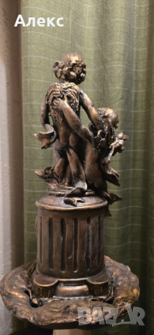 Винтидж часовник с херувими., снимка 4 - Стенни часовници - 52437226