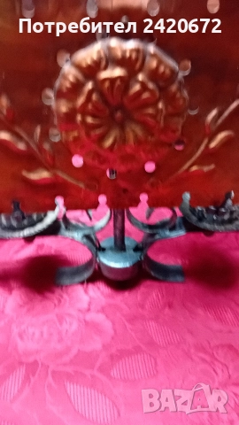 ковано желязо и мед полюлей, снимка 4 - Антикварни и старинни предмети - 52705821