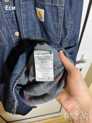 Дънкова риза Carhartt Workwear Blanket Overshirt (оригинал размер М M), снимка 11 - Ризи - 53344262