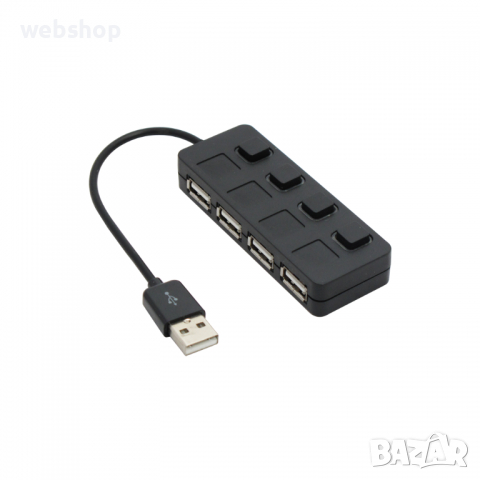 Разклонител high speed, USB HUB, хъб с ключ, 4xUSB, 1m, снимка 1 - Кабели и адаптери - 36133796