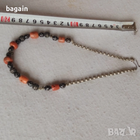 Огърлица. Сребро с корали., снимка 7 - Колиета, медальони, синджири - 52703635