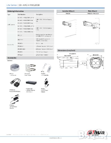 Dahua FULL HD 1080P 2Mpx DH-HAC-HFW1200B HD-CVI Водоустойчива Камера с 50 Метра Нощно Виждане 3.6мм, снимка 3 - HD камери - 41529891