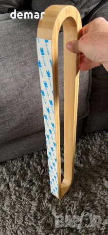 JS Поставка за кърпи за баня 55 см Самозалепващо бамбуково дърво, снимка 10 - Други стоки за дома - 42103691