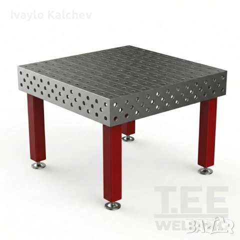 Заваръчна маса 1200×1200 мм (15 мм плот) | ЛИЗИНГ