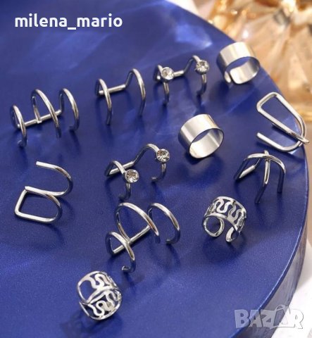 12 бр. Обеци M1, снимка 2 - Обеци - 39689375