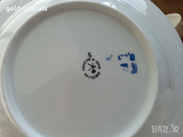 Стар български порцелан чинии дълбоки, снимка 4 - Антикварни и старинни предмети - 34338263