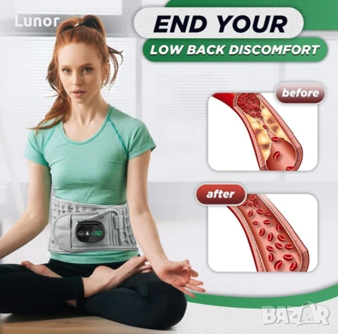 Нагряващ колан с червена светлина и вибрационен масаж, снимка 4 - Колани - 51341342