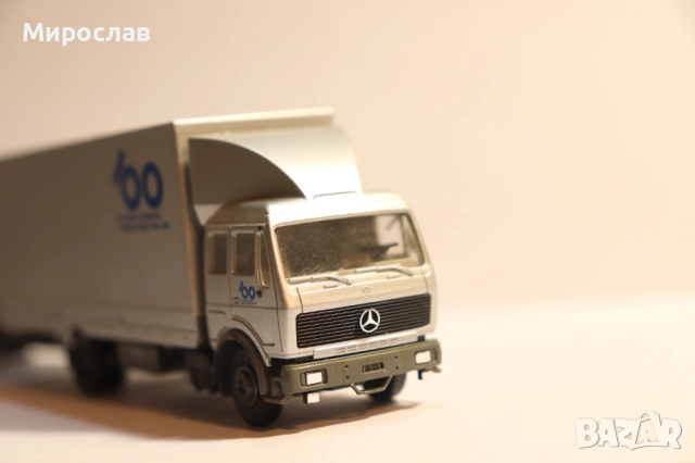 	HERPA 1:87 H0 MERCEDES TIR КАМИОН МОДЕЛ, снимка 9 - Колекции - 52342550