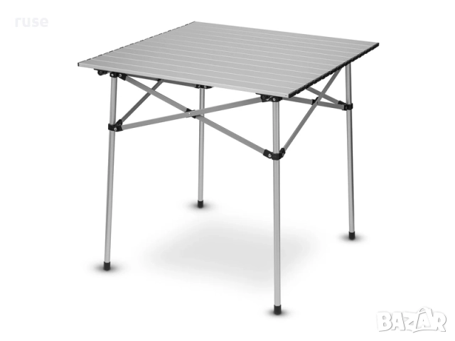 НОВИ! Сгъваема алуминиева маса за къмпинг, риболов, градина 70x70×70 см, снимка 3 - Къмпинг мебели - 52400141