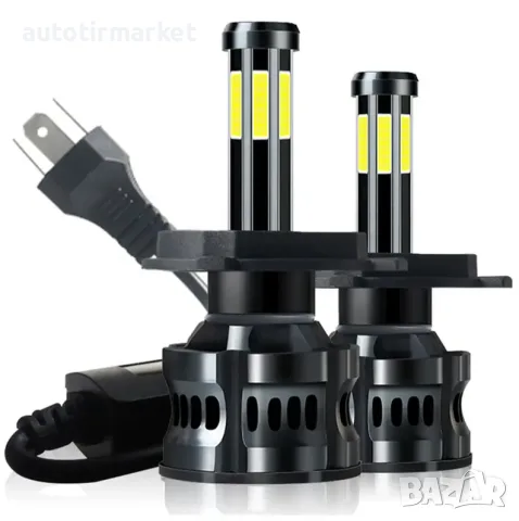 300W крушки за фар 8LED H4 6000K 12V – T206-H4