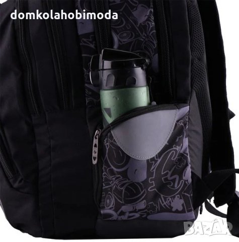 Раница с четири отделения и четири джоба, Меки презрамки, Подсилен гръб,, Място за лаптоп, Изход за, снимка 5 - Раници - 33888988