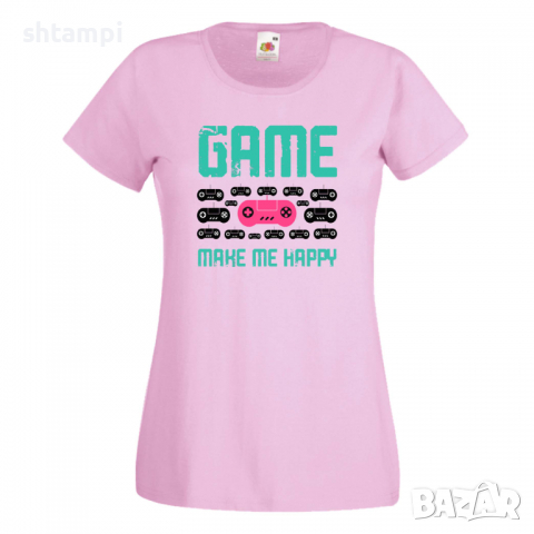 Дамска тениска Game Make Me Happy,Дамска тениска с игри,Геймс, снимка 8 - Тениски - 36190912