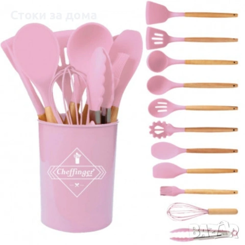 Комплект 12 части кухненски прибори със стойка Cheffinger, снимка 6 - Прибори за хранене, готвене и сервиране - 53365978