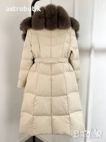 Зимно яке с пълнеж от пух  и яка от естествен косъм в 2 варианта, снимка 5 - Якета - 47622511