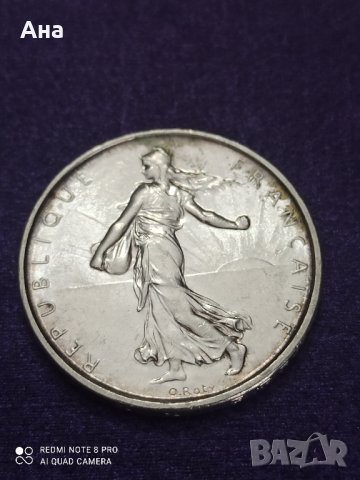 5 франка 1964 г сребро , снимка 1 - Нумизматика и бонистика - 41522333