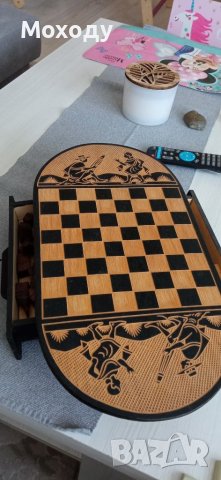 Шах - ръчно направен (дървен), снимка 6 - Други спортове - 41396898