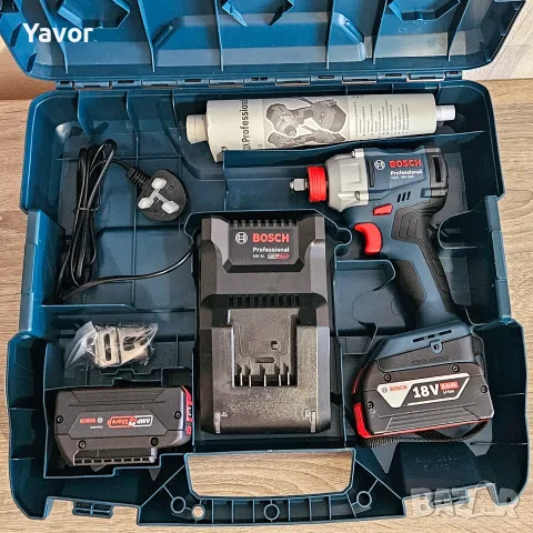 Нов безчетков акумулаторен ударен гайковерт BOSCH GDX 18V-285 , 2 x 5.0Ah батерии и зарядно, снимка 3 - Винтоверти - 54072412