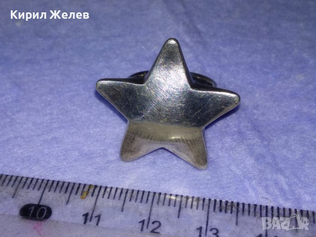 ВЕЛИКОЛЕПЕН ФИГУРАЛЕН СРЕБЪРЕН АРТ ПРЪСТЕН ЗВЕЗДА СРЕБРО 925 АНГЛИЯ БИЖУТЕРСКА РЪЧНА ИЗРАБОТКА 40617, снимка 10 - Пръстени - 42644491