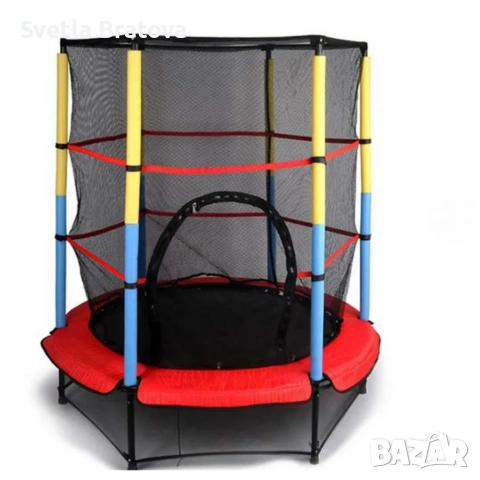 🔴 Батут 4.5ft (140 см) с вътрешна мрежа – Червен, снимка 3 - Други стоки за дома - 53529705