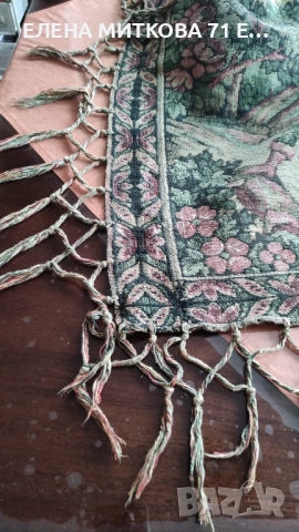 Тежка покривка за маса или диван/фотьойл с ловни сцени тъкана в жакардова техника, снимка 6 - Покривки за маси - 52596000