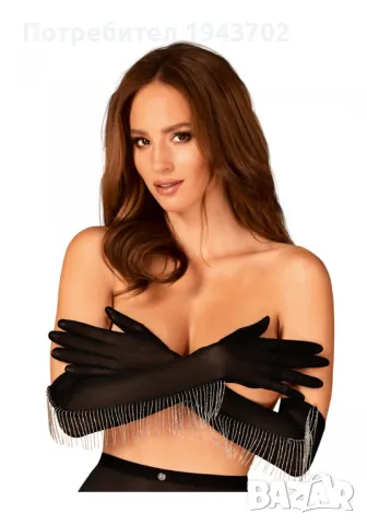 Еротични ръкавици в черен цвят Milladis