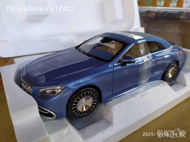 1:18 Mercedes Benz Maybach S650 Cabriolet 2018 - Norev, снимка 7 - Колекции - 52848481