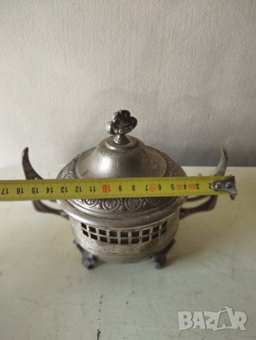 посребрена метална захарница арт нуво, снимка 4 - Други ценни предмети - 41929768