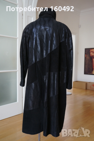 дамско дълго кожено палто, снимка 4 - Палта, манта - 44763607