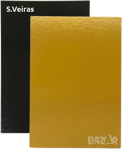 Квадратна Подложка от мукава, Двулицева, Златист/Черен 3 мм, снимка 4 - Съдове за готвене - 48304337