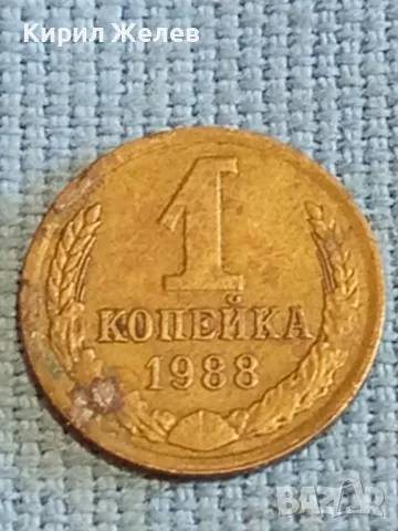 Стара монета 1 копейка 1988г. СССР рядка за КОЛЕКЦИЯ ДЕКОРАЦИЯ 40763