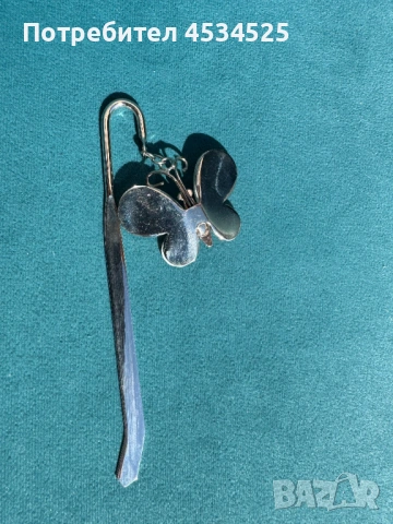 🦋 Луксозен разделител за книги “Butterfly Bookmark” – Past Times, сребърно покритие, в оригинална к, снимка 5 - Антикварни и старинни предмети - 53619550