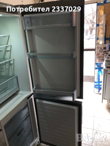 Ком.хладилник:Бош-Инокс-1год гаранция,клас:А+++\вис:1,76м/дъл:65см/Шир:60см,дисплей,като нов,, снимка 4 - Хладилници - 53721815