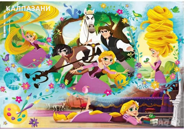 Clementoni-27084-Supercolor Puzzle-Princess Rapunzel-104 Pieces-Disney, снимка 2 - Игри и пъзели - 35877527