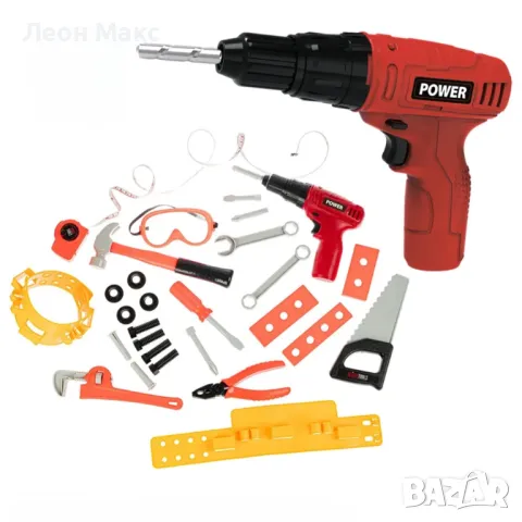 Комплект инструменти с винтоверт 26 части на батерии , снимка 4 - Електрически играчки - 48285115