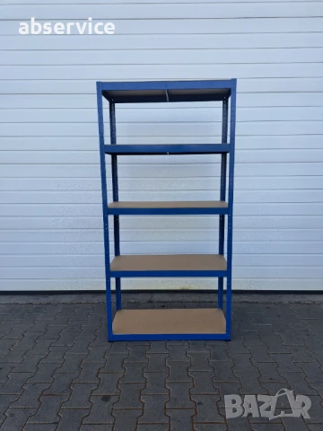 Бял/Син стелаж 180x90x40, 175кг | Черен/Бял стелаж 180x120x40, 100кг, снимка 2 - Стелажи и щандове - 50860693