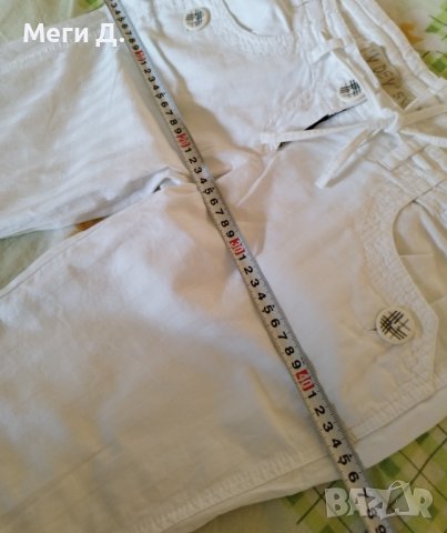 Дамски бели панталонки M, L/28, 29, 30, 31+подарък блуза M, L, снимка 10 - Къси панталони и бермуди - 40940845