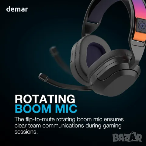 JLab Nightfall Безжични слушалки за игри с микрофон, 50 мм драйвер, снимка 4 - Bluetooth слушалки - 48416715