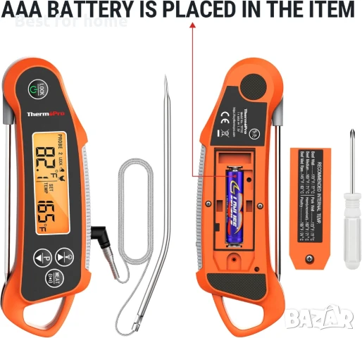 ThermoPro TP710 Термометър за месо с незабавно отчитане, снимка 8 - Друга електроника - 50565934