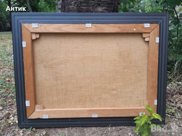 Красива Стара Картина Живопис Маслени Бои на Платно, снимка 11 - Антикварни и старинни предмети - 52630680