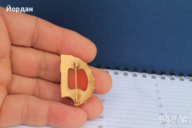 СССР кехлибарена позлатена брошка, снимка 4 - Други - 40485728