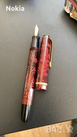 Винтидж немска писалка PROVITAR 14K – златно перо, бутонен пълнител, снимка 4 - Ученически пособия, канцеларски материали - 50365279