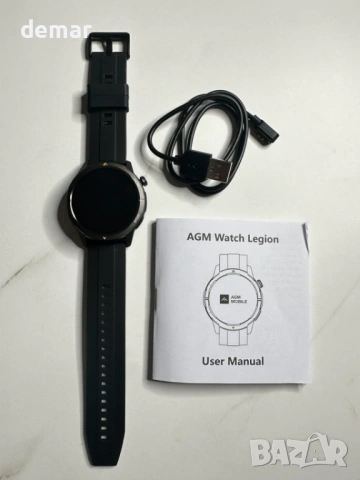 Здрав смарт часовник AGM с Bluetooth разговори, 1.43-инчов AMOLED дисплей, снимка 3 - Смарт часовници - 53825775