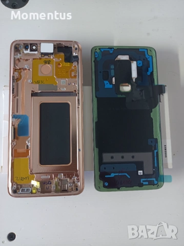 Дисплей + Капак батерия за Samsung Galaxy S9 Plus SM-G965F / оригинал с рамка SERVICE PACK Gold, снимка 2 - Резервни части за телефони - 53831357